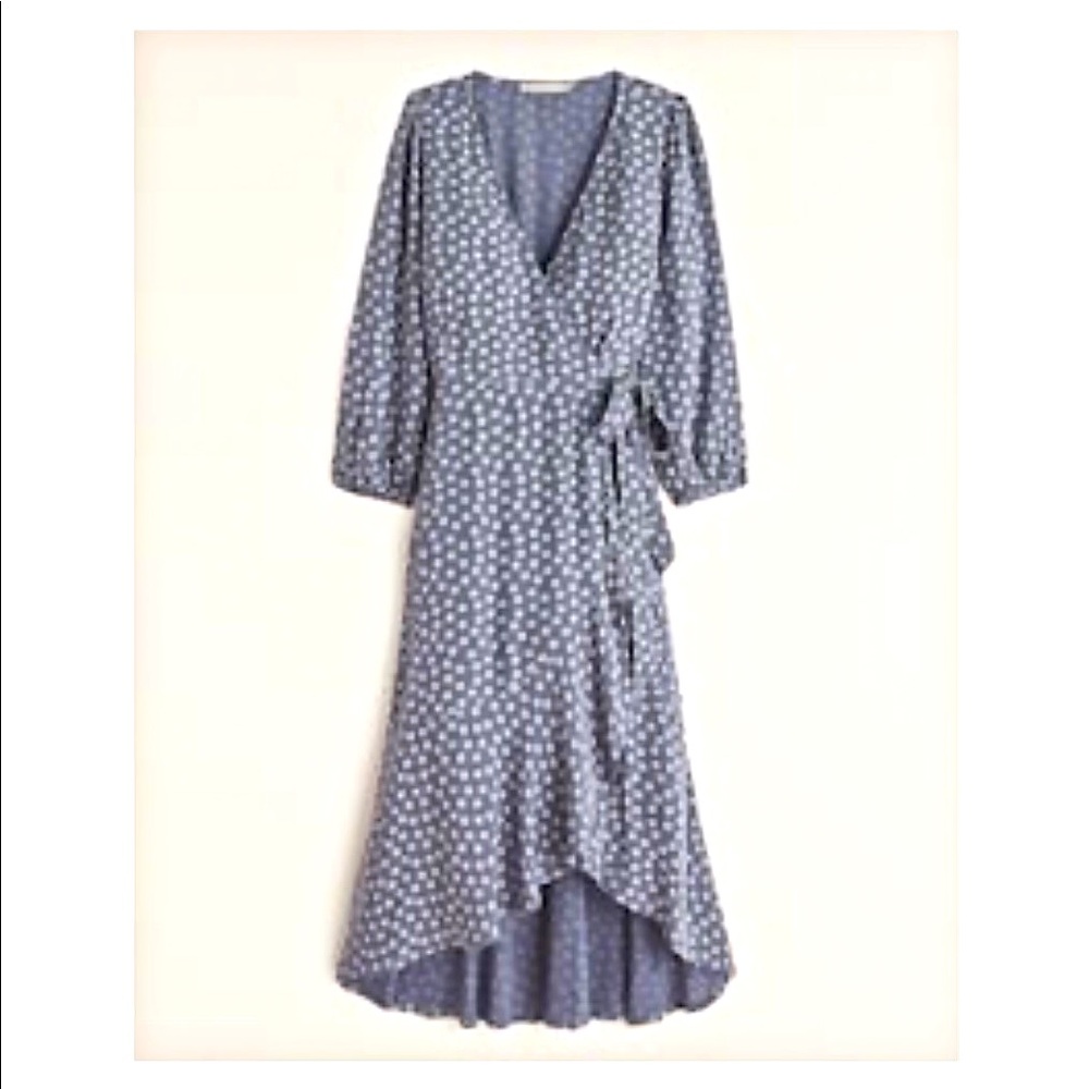 Abercrombie & Fitch Blue Floral Midi Dress